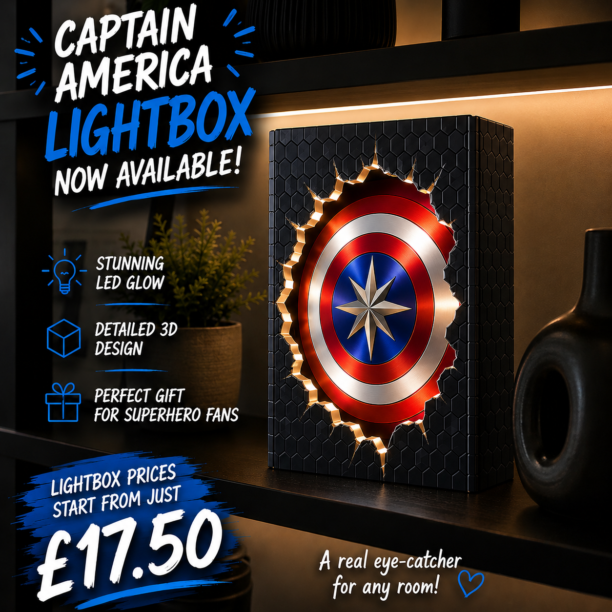 Captain America Broken Brick Design