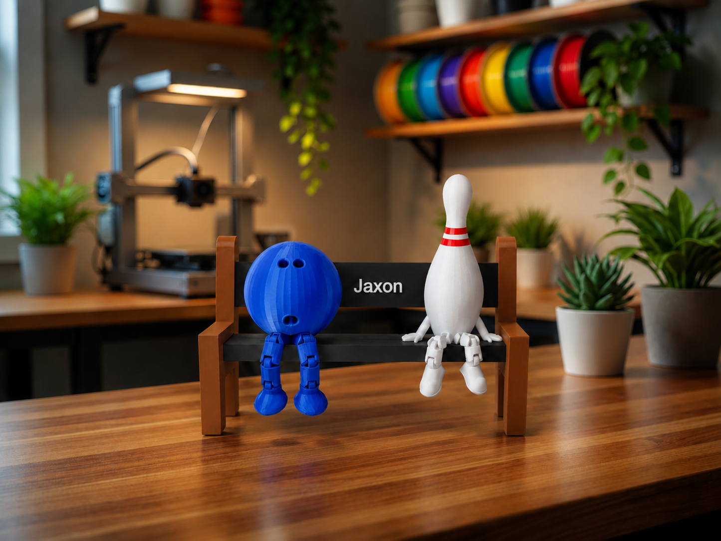 Bowling Ball & Pin Bench - Customisable