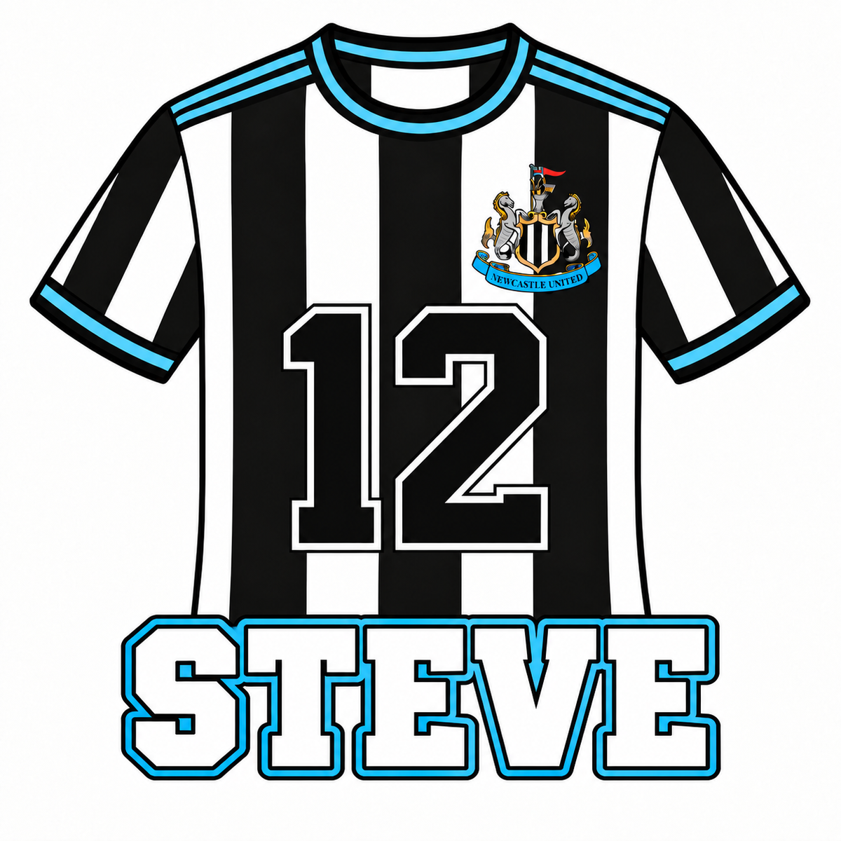 Custom 3D printed Newcastle United lightbox by TJM Creative Design