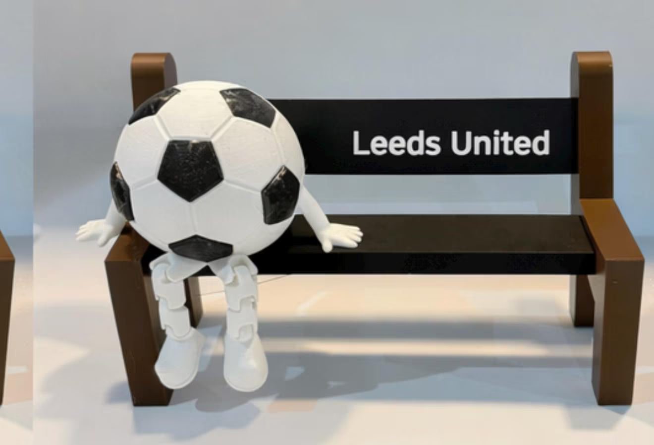 3D Printed Football Bench & Football – Personalised Football Gift