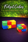 Multi coloured infinity fidget cube